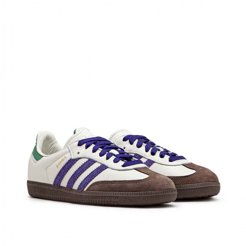 Adidas Samba OG Off White Core Purple Green Brown Womens