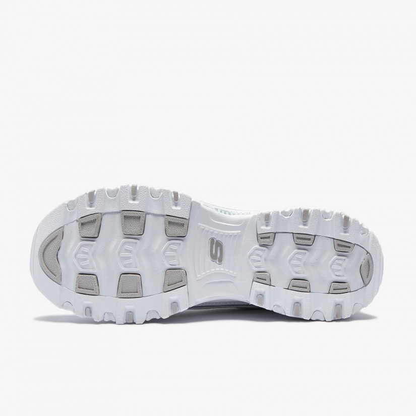 Skechers D’lites White Silver Skechers D’lites White Silver