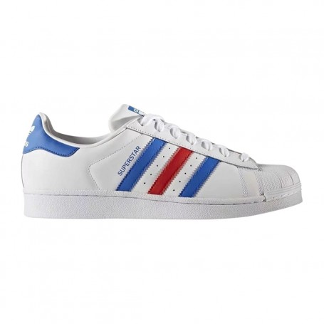 adidas Superstar White Blue Red